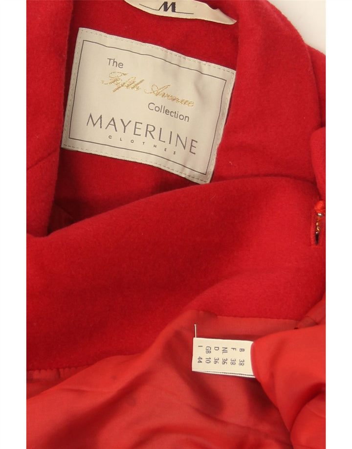 MAYERLINE Womens Oversized 2 Button Blazer Jacket UK 10 Small  Red Wool Vintage Mayerline and Second-Hand Mayerline from Messina Hembry 