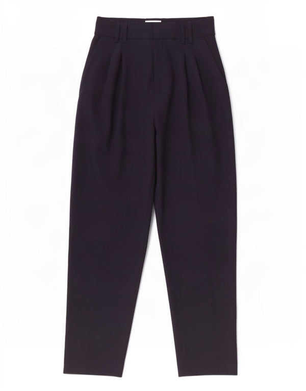 Zara Womens High Waist Pegged Suit Trousers EU 34 2XS W24 L27 Navy Blue