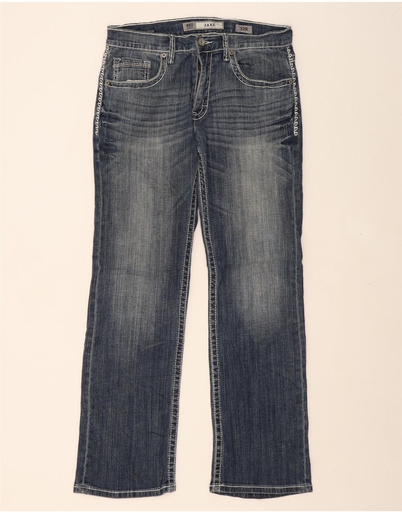 BKE Womens Jake Straight Jeans W32 L32 Blue Cotton Vintage - Main Image