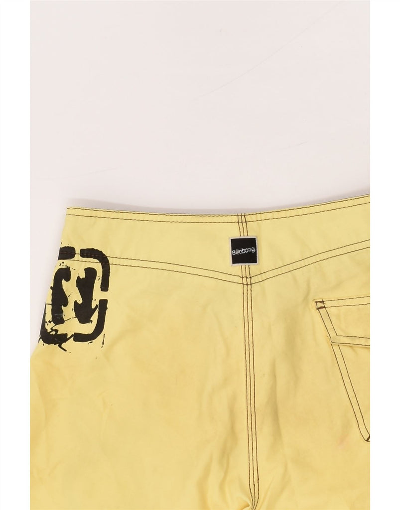 BILLABONG Boys Graphic Swimming Shorts 15-16 Years Yellow | Vintage Billabong | Thrift | Second-Hand Billabong | Used Clothing | Messina Hembry 