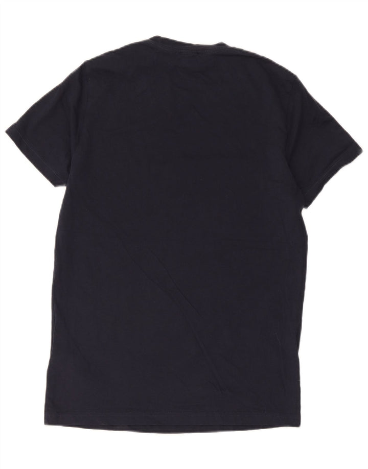 Diesel Mens Graphic T-Shirt Top Medium Navy Blue Cotton