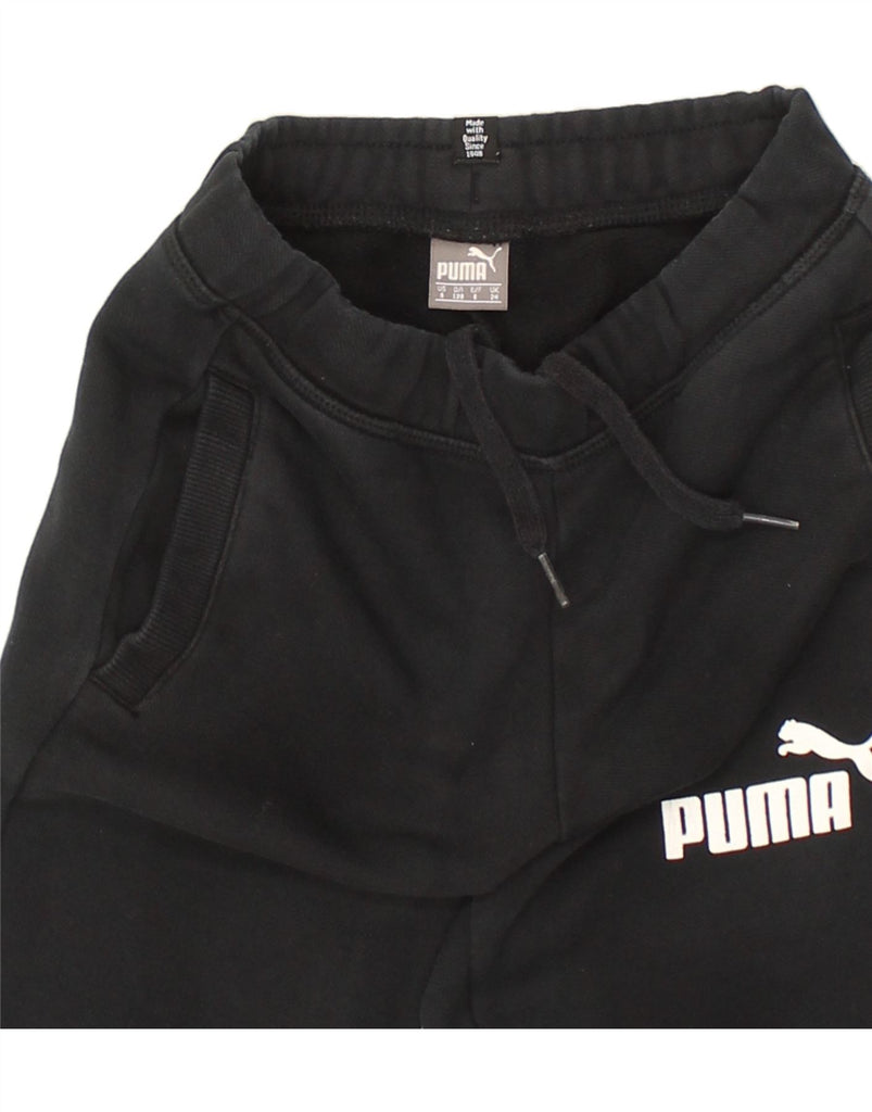 PUMA Boys Tracksuit Trousers Joggers 7-8 Years Black | Vintage Puma | Thrift | Second-Hand Puma | Used Clothing | Messina Hembry 