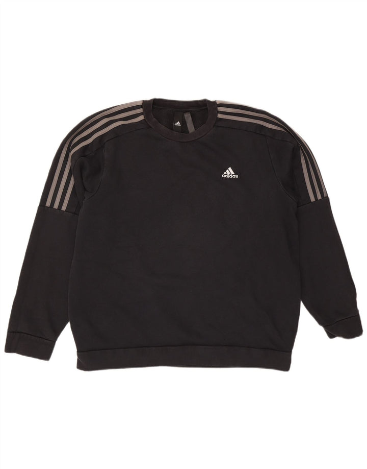 Adidas Mens Sweatshirt Jumper Medium Black Cotton