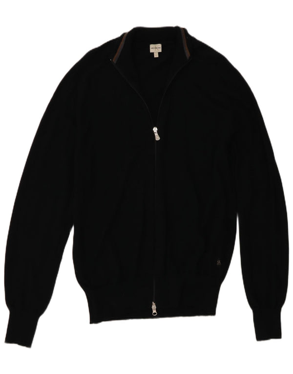 Calvin Klein Jeans Mens Cardigan Sweater XL Navy Blue Cotton