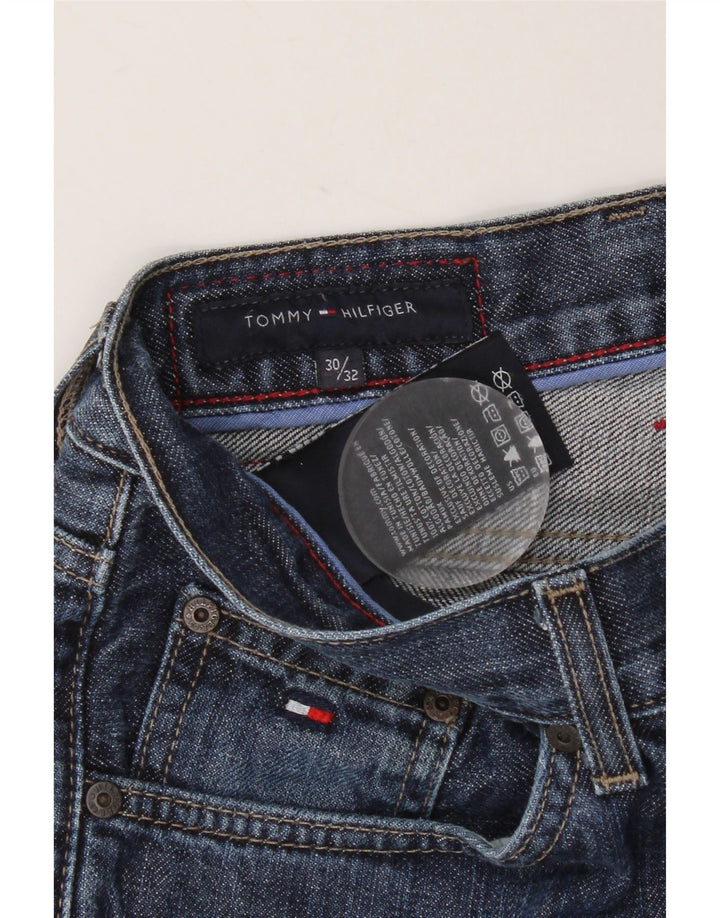 Tommy Hilfiger Mens Straight Jeans W30 L32 Blue Cotton