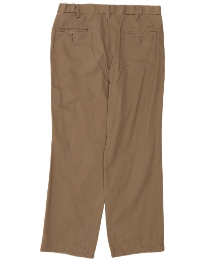 DOCKERS Mens Straight Classic Fit Chino Trousers W33 L30 Beige Cotton