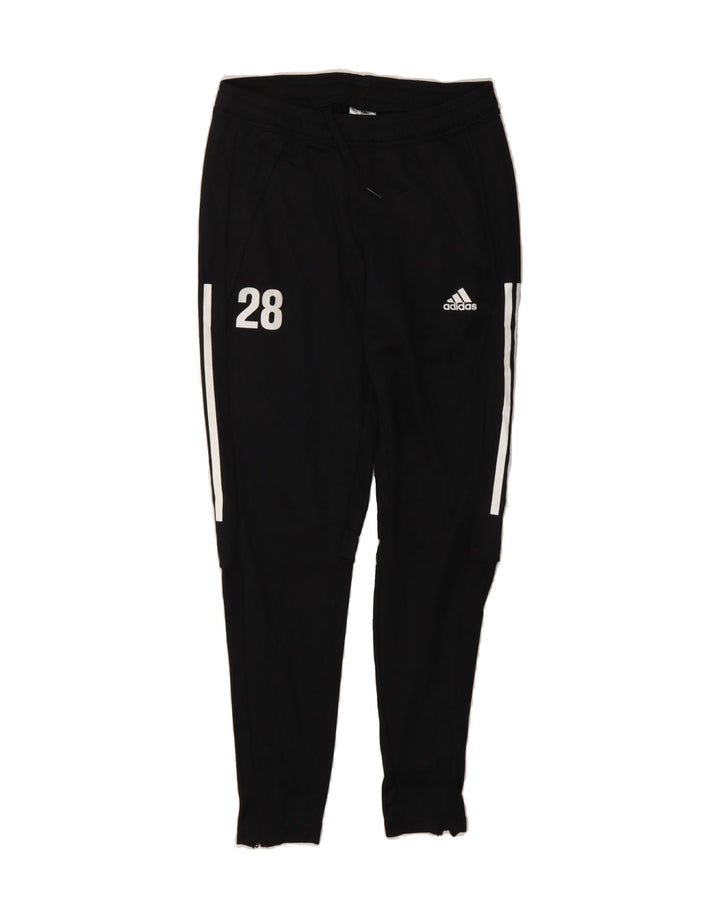 ADIDAS Womens Graphic Tracksuit Trousers UK 8/10 Small  Black Polyester Vintage Adidas and Second-Hand Adidas from Messina Hembry 