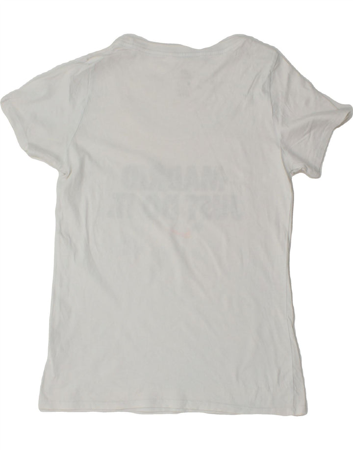NIKE Womens Madrid Graphic T-Shirt Top UK 10 Small White Vintage Nike and Second-Hand Nike from Messina Hembry 