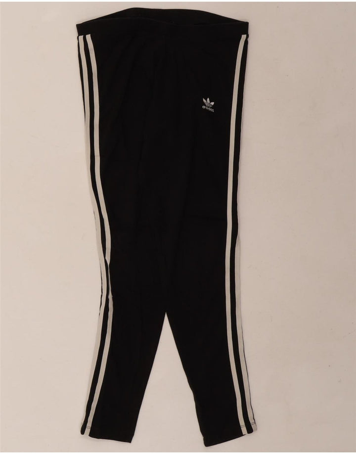 Adidas Womens Leggings UK 14 Medium  Black Cotton