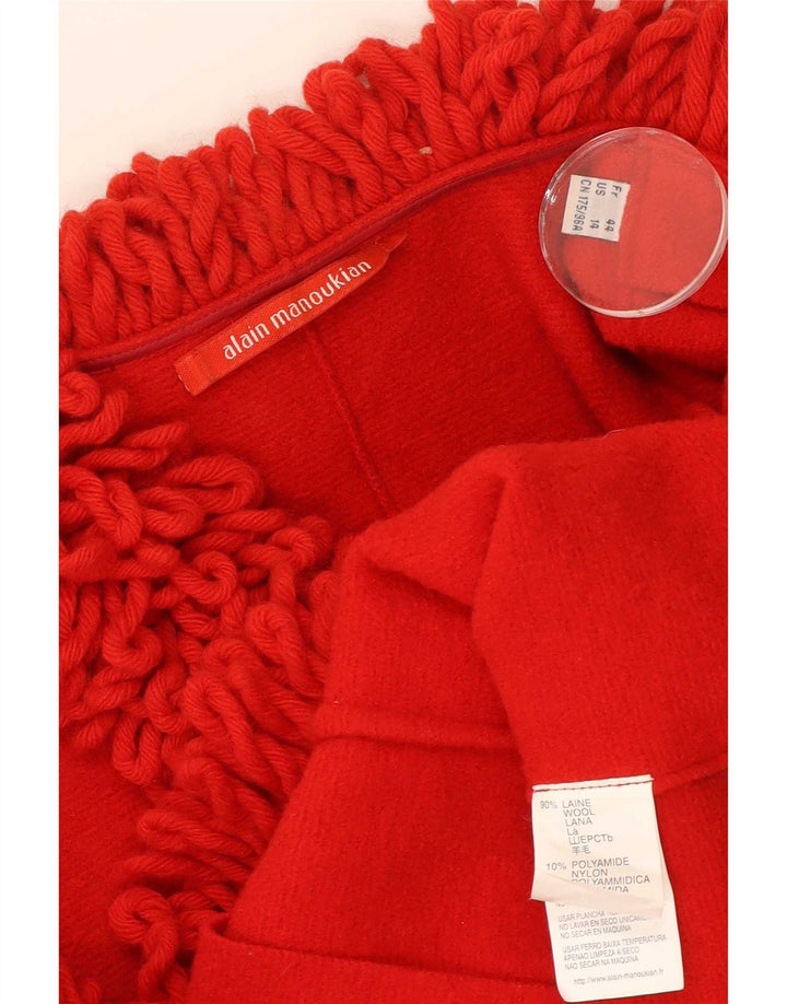 Alain Manoukian Womens Bolero Jacket EU 44 XL Red Wool