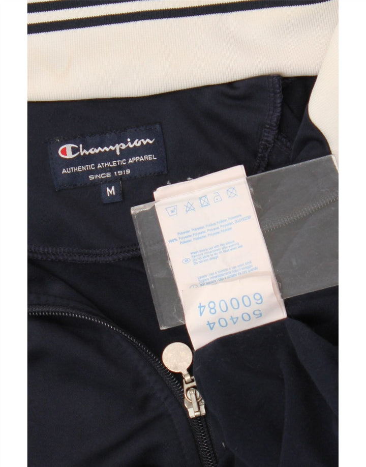 Champion Mens Tracksuit Top Jacket Medium Navy Blue Striped Sports