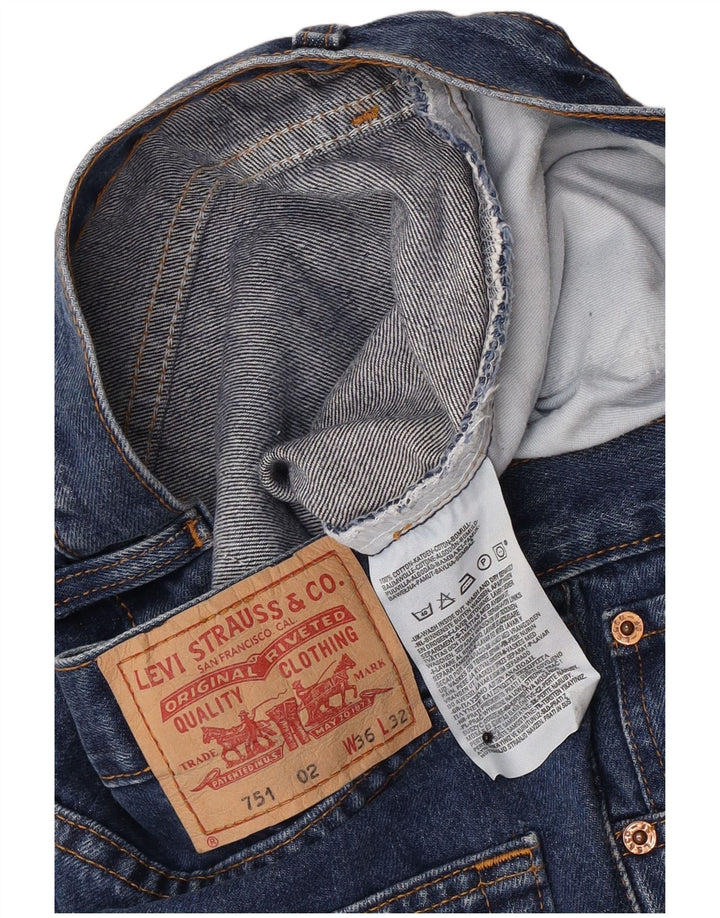 Levi's Mens 751 Regular Straight Jeans W36 L32 Blue Cotton