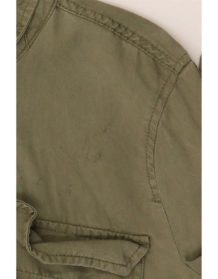 Gap Womens Utility Shirt UK 14 Medium Khaki Tencel