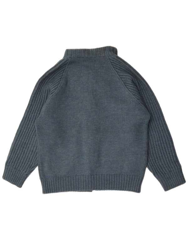 Vintage Mens Cardigan Sweater Large Blue Mohair