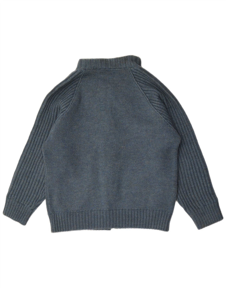Vintage Mens Cardigan Sweater Large Blue Mohair