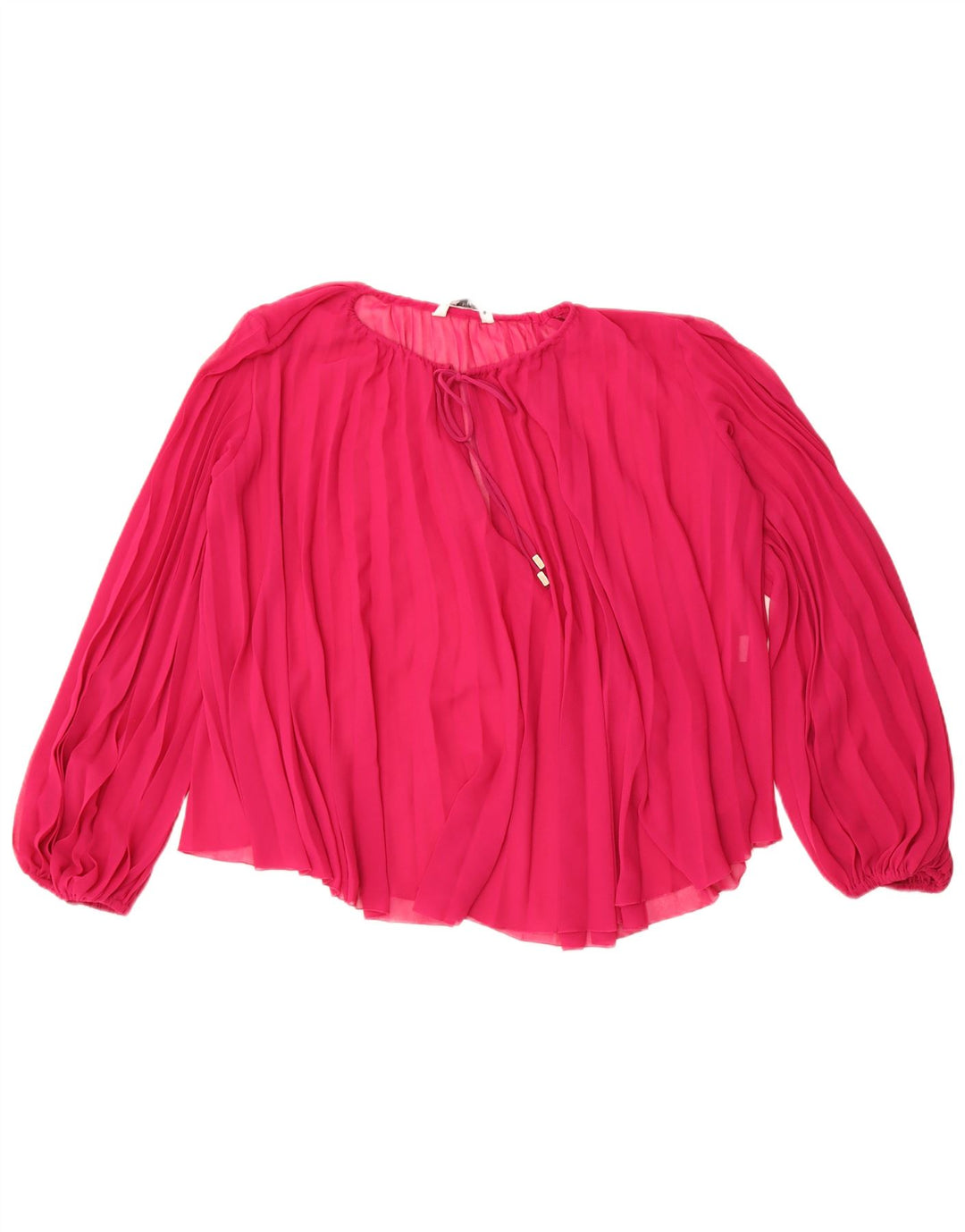 Zara Womens Long Sleeve Oversized Blouse Top UK 16 Large Pink