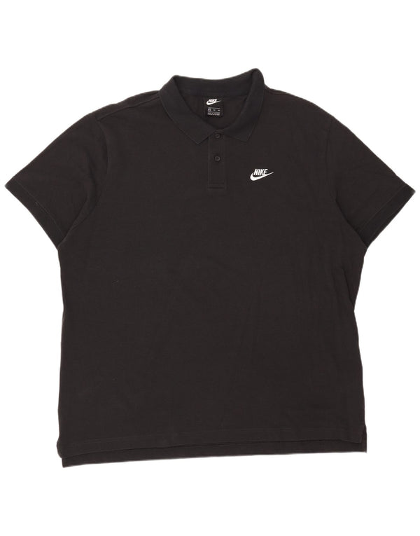 Nike Mens Polo Shirt 2XL Black Cotton
