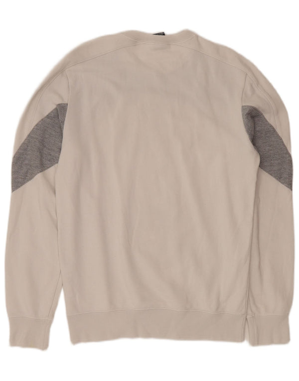 Champion Mens Graphic Sweatshirt Jumper Medium White Colourblock Cotton