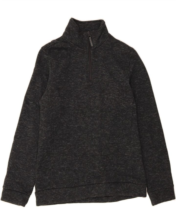 MOUNTAIN WAREHOUSE Mens Zip Neck Sweatshirt Jumper XS Black Flecked Vintage Mountain Warehouse and Second-Hand Mountain Warehouse from Messina Hembry 