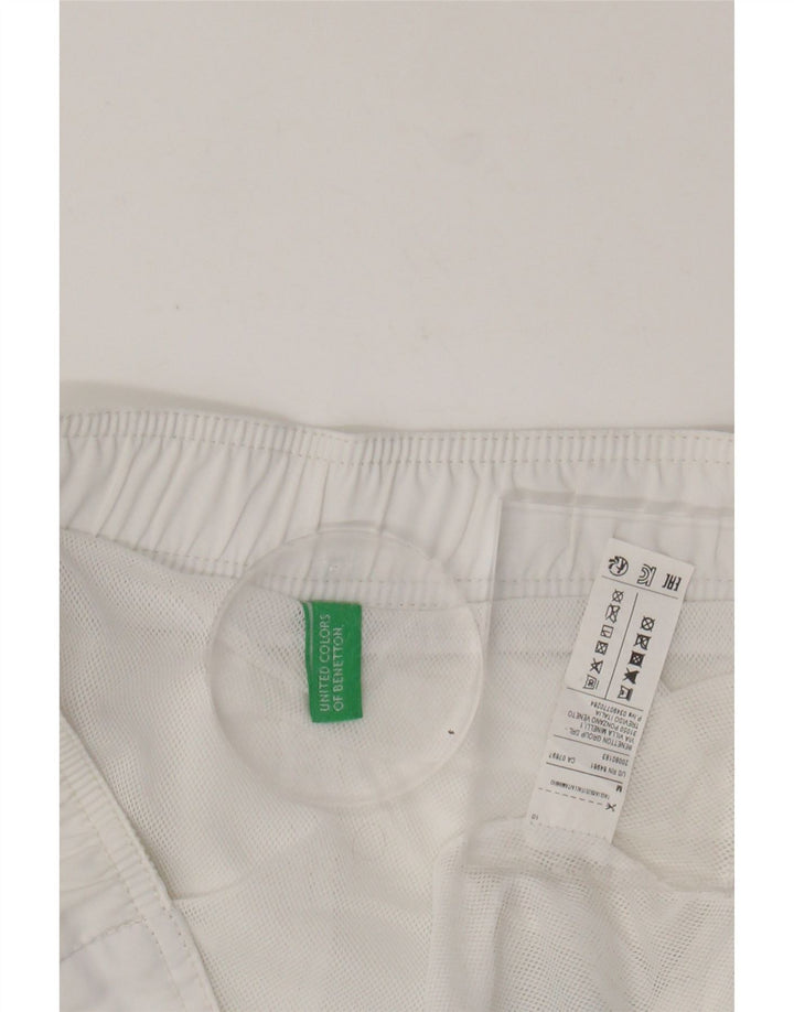 BENETTON Mens Swimming Shorts Medium  Blue Colourblock Polyester