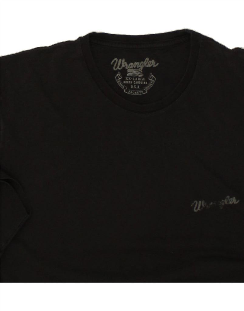 WRANGLER Womens T-Shirt Top UK 20 2XL Black Cotton Vintage Wrangler and Second-Hand Wrangler from Messina Hembry 