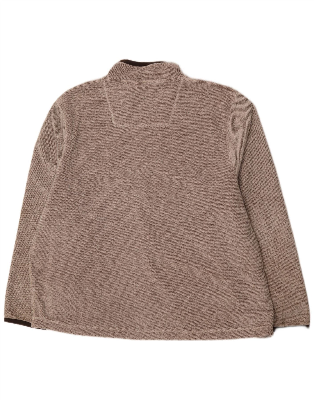 Weird Fish Mens Zip Neck Jumper Sweater 5XL Brown Polyester