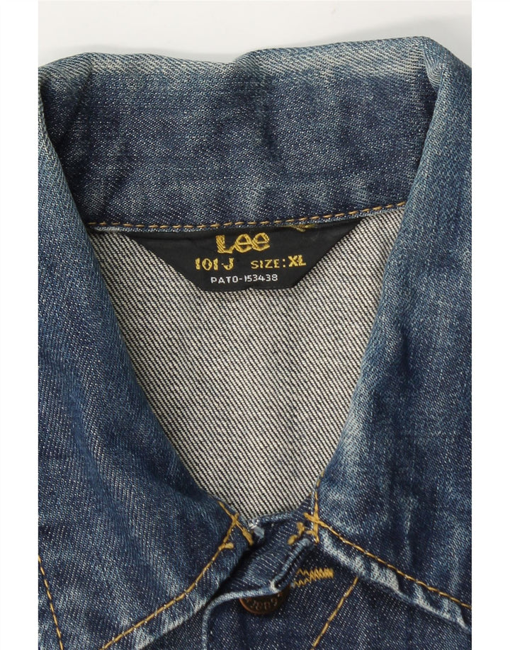 Lee Mens Denim Jacket UK 42 XL Blue Cotton