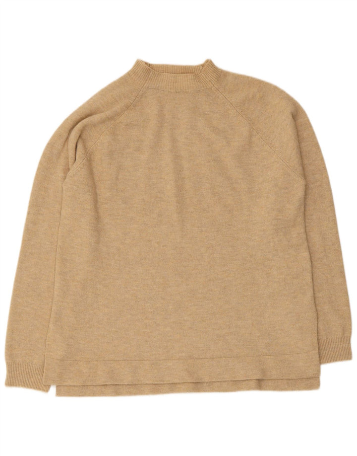 Indi & Cold Womens Turtle Neck Jumper Sweater UK 14 Medium Beige Polyester