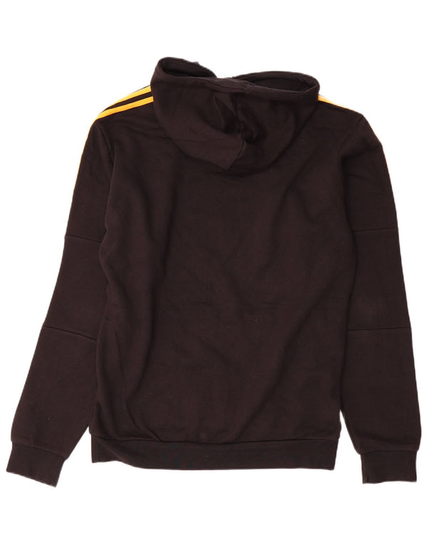 Adidas Mens Graphic Hoodie Jumper Small Black Cotton