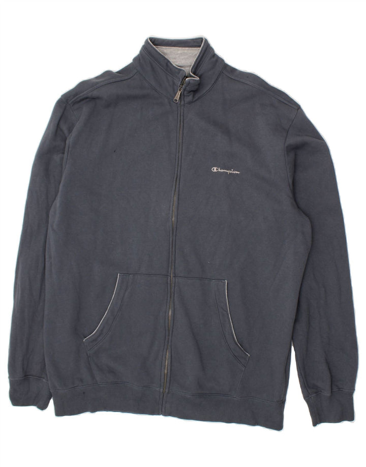 CHAMPION Mens Tracksuit Top Jacket 3XL Navy Blue Cotton