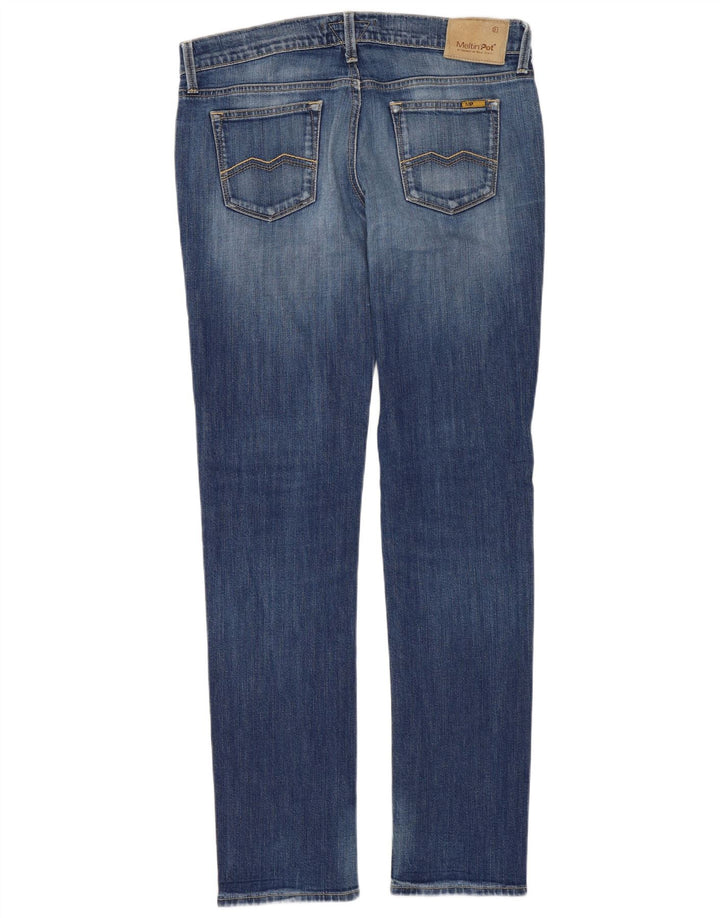 MELTIN' POT Womens Mendel Slim Jeans W29 L32 Blue Cotton