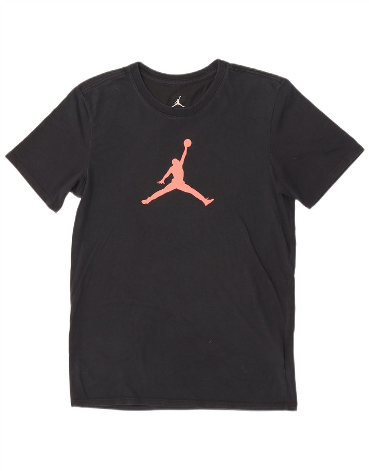 Jordan Mens Dri Fit Graphic T-Shirt Top Small Black Cotton