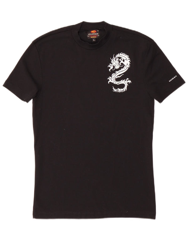 Energie Boys Graphic T-Shirt Top 15-16 Years Large Black
