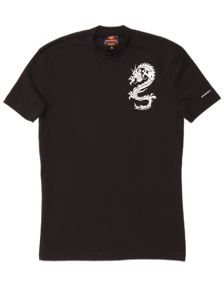 Energie Boys Graphic T-Shirt Top 15-16 Years Large Black