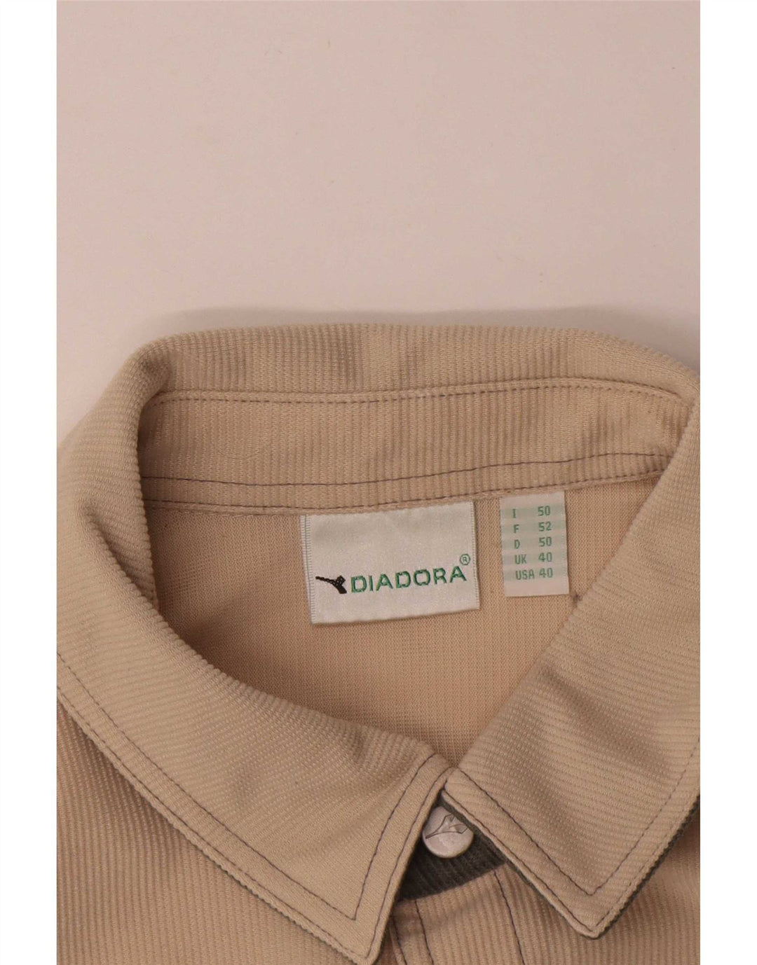Diadora Mens Shirt UK 40 Medium Beige