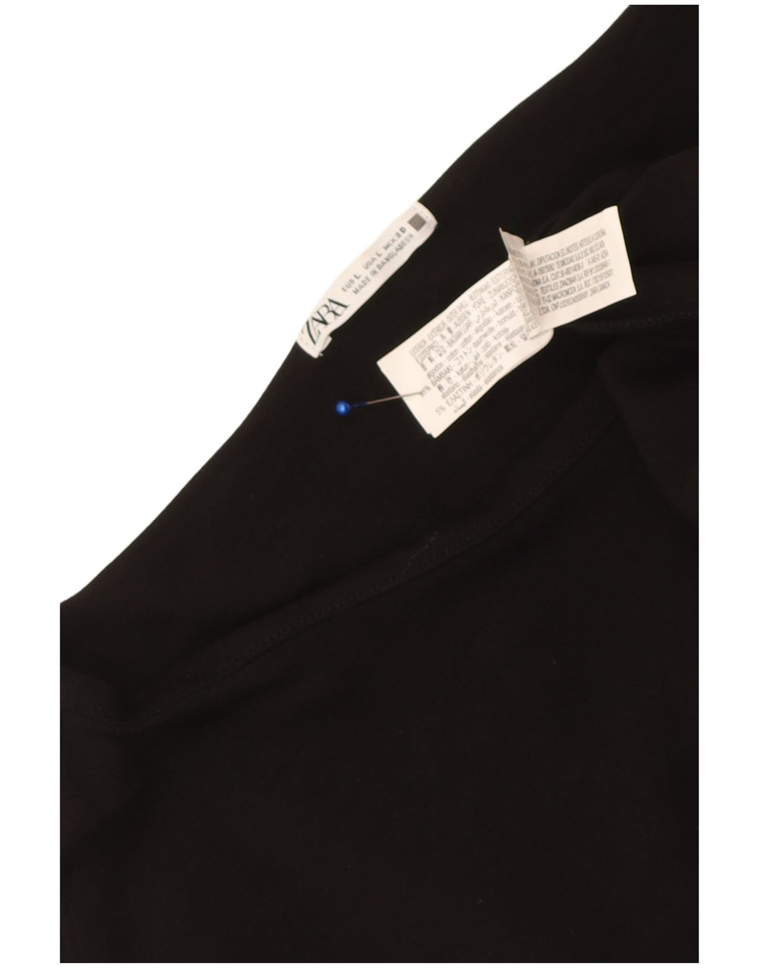 Zara Womens Maxi Dress UK 14 Large Black Cotton