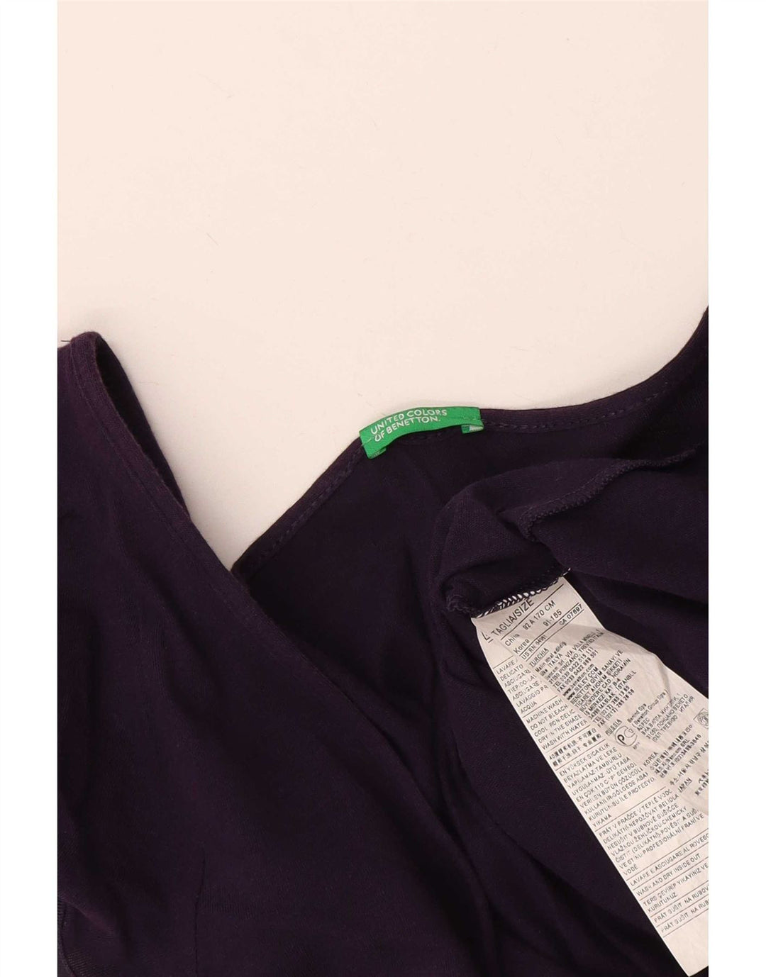 Benetton Womens Blouse Top UK 14 Large Purple Cotton