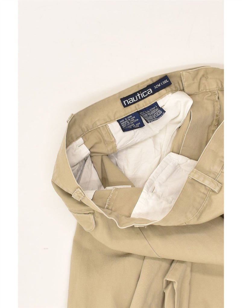 NAUTICA Mens Pegged Casual Trousers W32 L30 Beige Cotton | Vintage Nautica | Thrift | Second-Hand Nautica | Used Clothing | Messina Hembry 