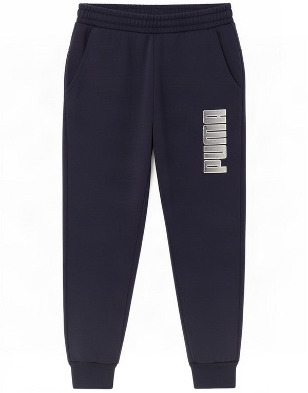 Puma Womens Graphic Tracksuit Trousers Joggers UK 10 Small Navy Blue
