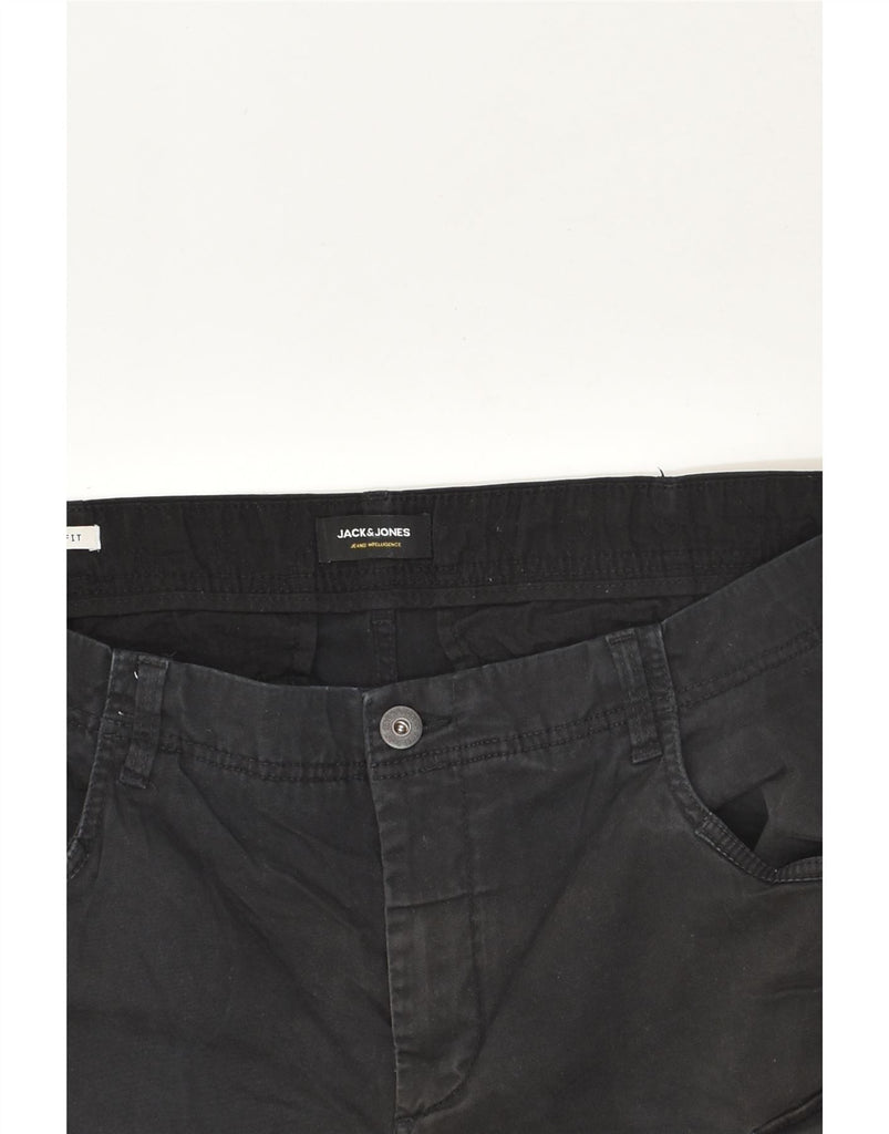JACK & JONES Mens Comfort Fit Cargo Shorts XL W38 Black Cotton | Vintage Jack & Jones | Thrift | Second-Hand Jack & Jones | Used Clothing | Messina Hembry 