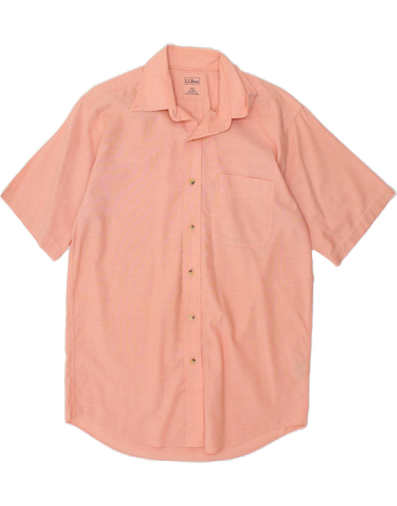 L.L.BEAN Mens Short Sleeve Shirt Small Pink Cotton | Vintage L.L.Bean | Thrift | Second-Hand L.L.Bean | Used Clothing | Messina Hembry 