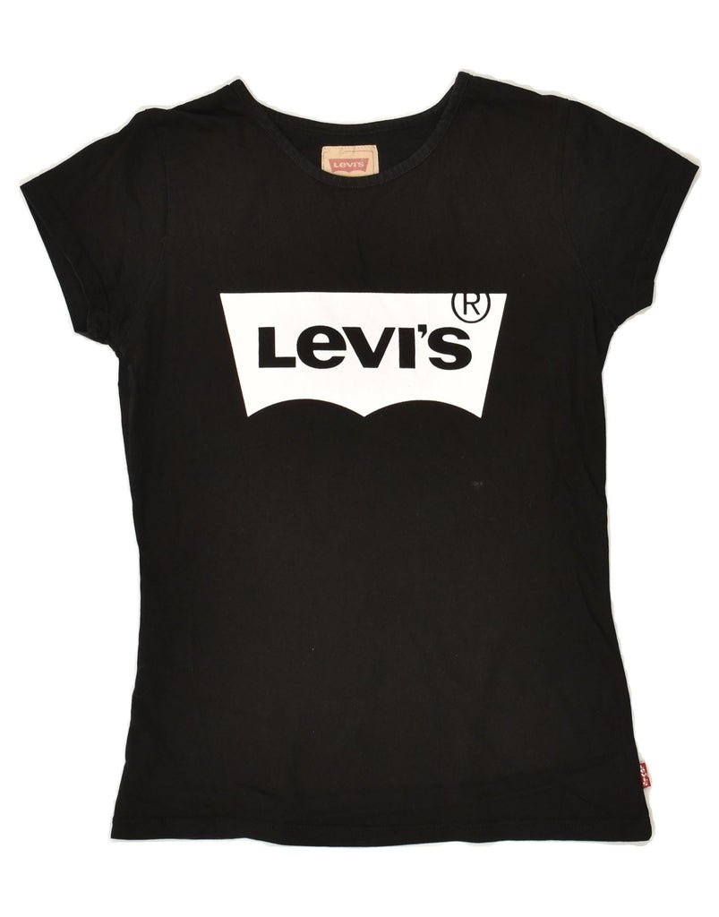 LEVI'S Girls Graphic T-Shirt Top 13-14 Years Black | Vintage Levi's | Thrift | Second-Hand Levi's | Used Clothing | Messina Hembry 