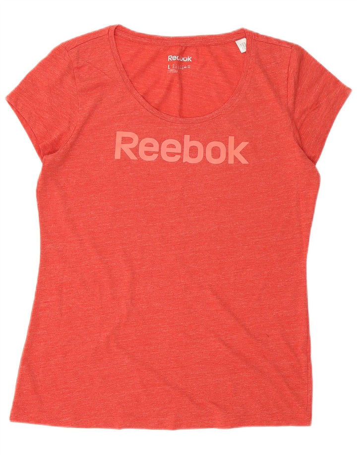 Reebok Womens Graphic T-Shirt Top UK 14 Large Red