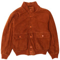 Pelle Moda Mens Suede Bomber Jacket IT 48 Medium Brown