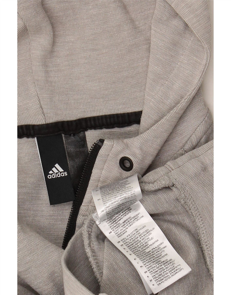 ADIDAS Mens Zip Hoodie Sweater Small Grey Cotton Vintage Adidas and Second-Hand Adidas from Messina Hembry 