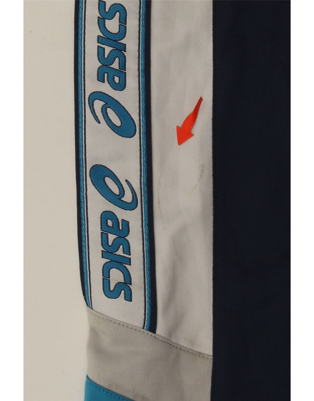 ASICS Mens Graphic Tracksuit Trousers Medium Navy Blue Colourblock