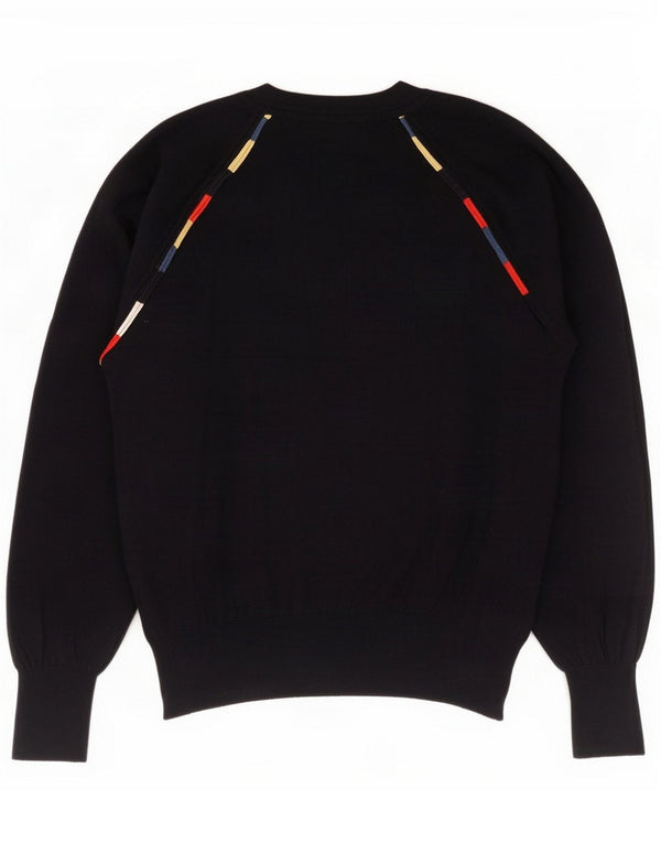 Les Copains Womens Crew Neck Jumper Sweater UK 16 Large Navy Blue