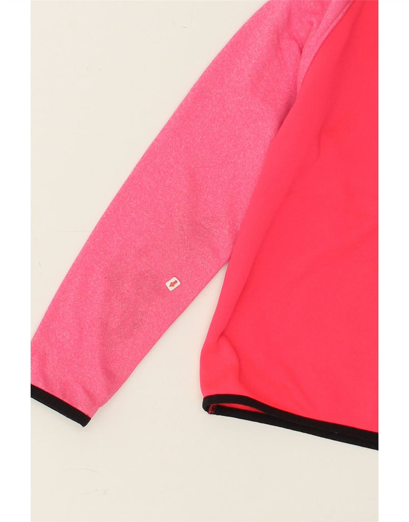 UNDER ARMOUR Girls Sweatshirt Jumper 10-11 Years Medium Pink Colourblock | Vintage Under Armour | Thrift | Second-Hand Under Armour | Used Clothing | Messina Hembry 