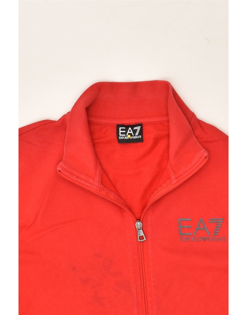 EMPORIO ARMANI Mens Tracksuit Top Jacket Medium Red Cotton | Vintage Emporio Armani | Thrift | Second-Hand Emporio Armani | Used Clothing | Messina Hembry 