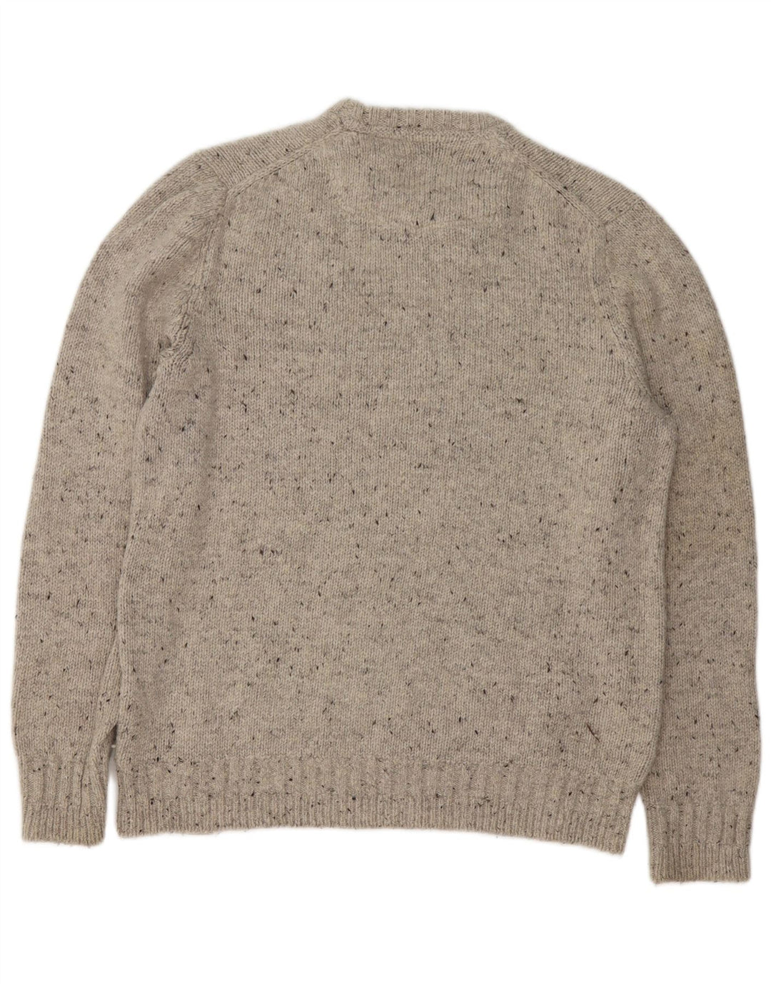 Fat Face Mens Crew Neck Jumper Sweater Large Grey Flecked Wool